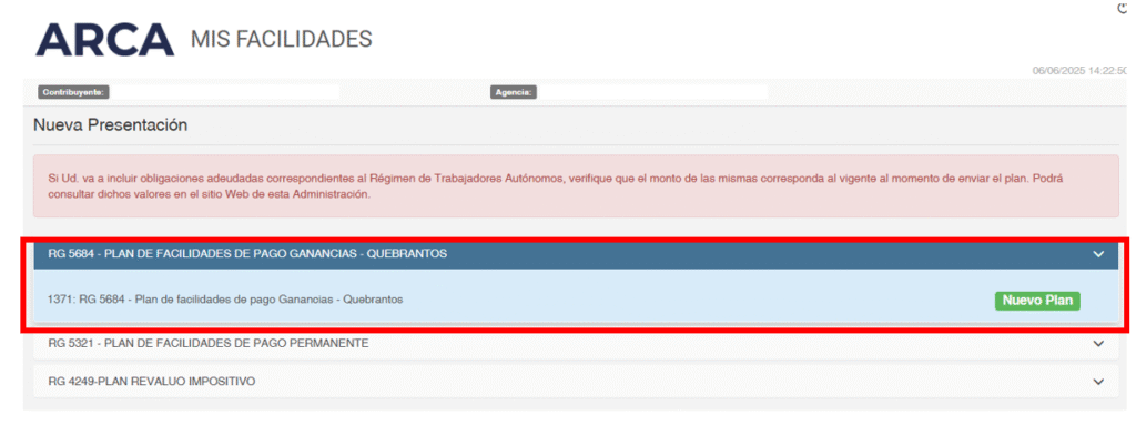 Ganancias Personas Jurídicas. Planes de facilidades de pago Image 2 1024x383