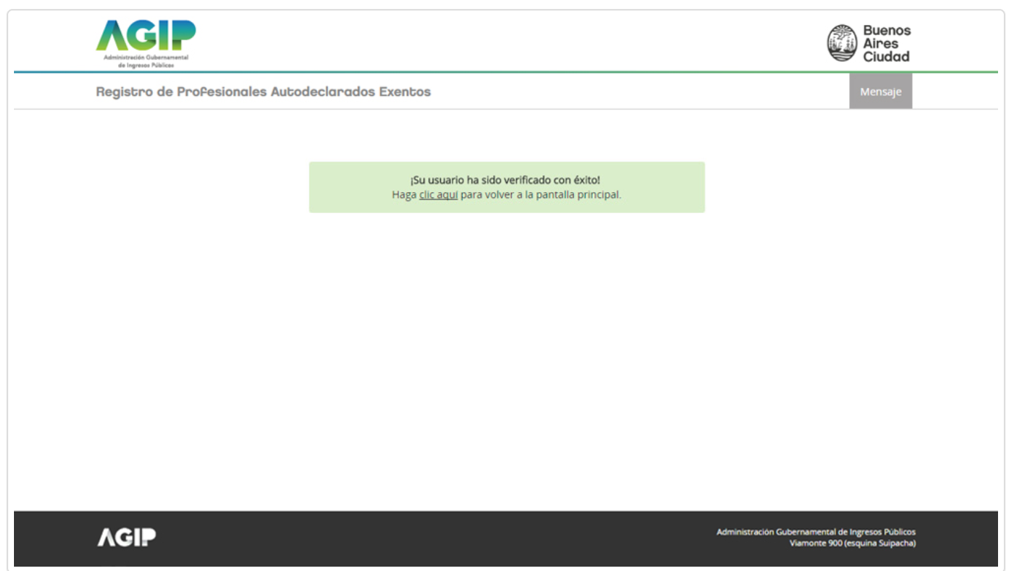 AGIP, Ingresos Brutos: Registro de Profesionales Autodeclarados Exentos image