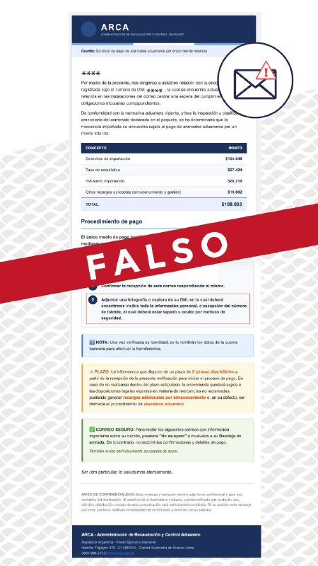 Alerta de ARCA: la nueva estafa impositiva que puede vaciar tu billetera, cómo detectarla image