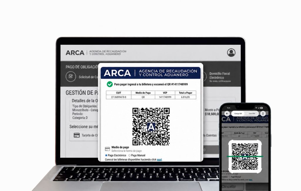 Monotributo 2026: cómo pagar tu cuota con QR en bancos y billeteras habilitadas arca vep
